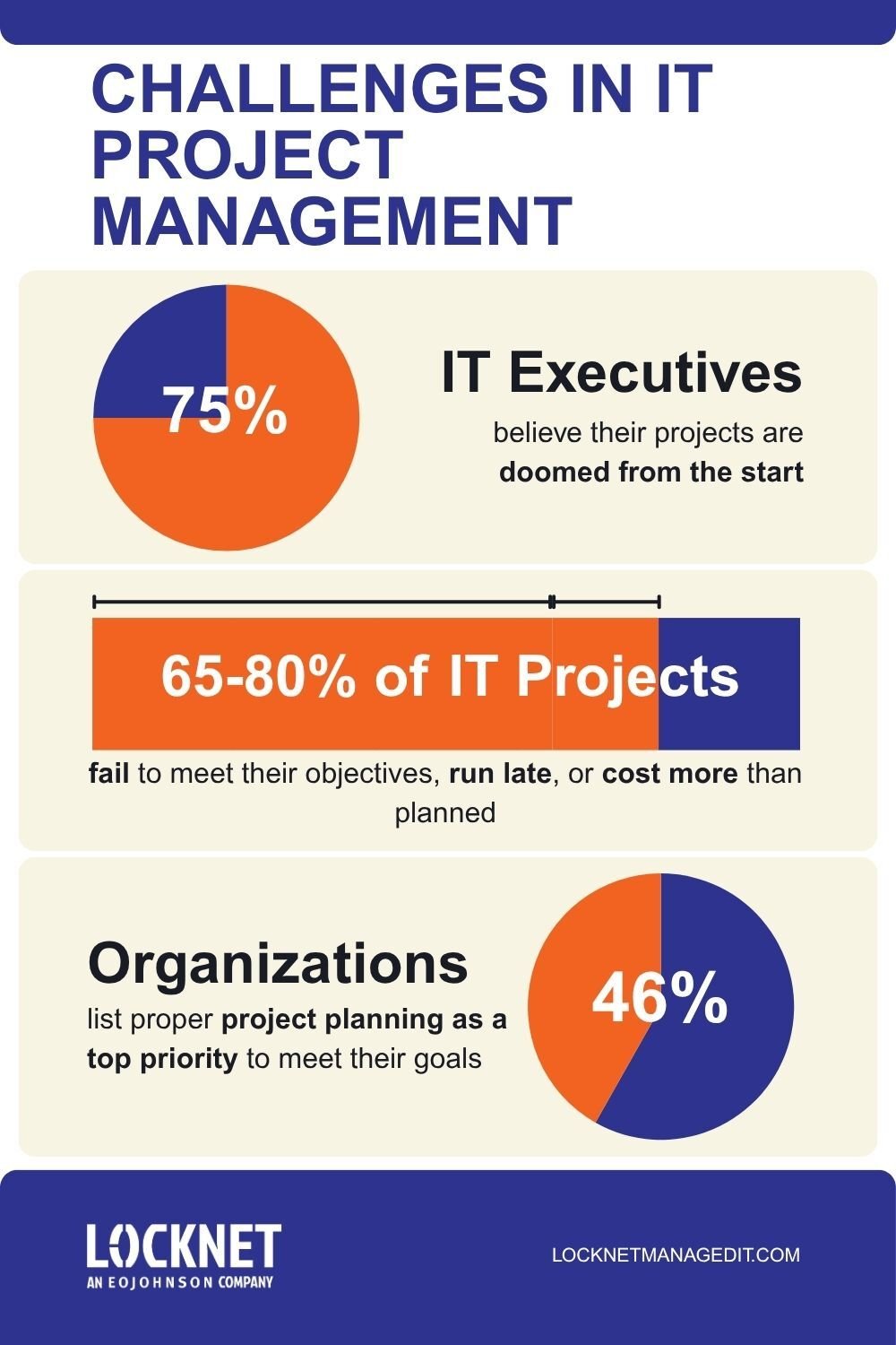infographic about it project management statistics